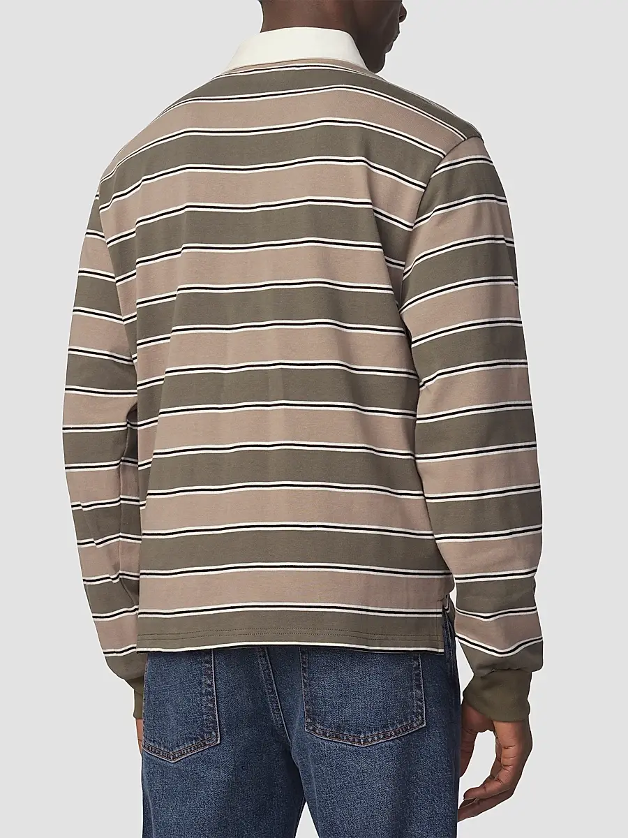 Joe's Jeans Men's Striped Cotton Rugby Shirt | Thumbnail 3
