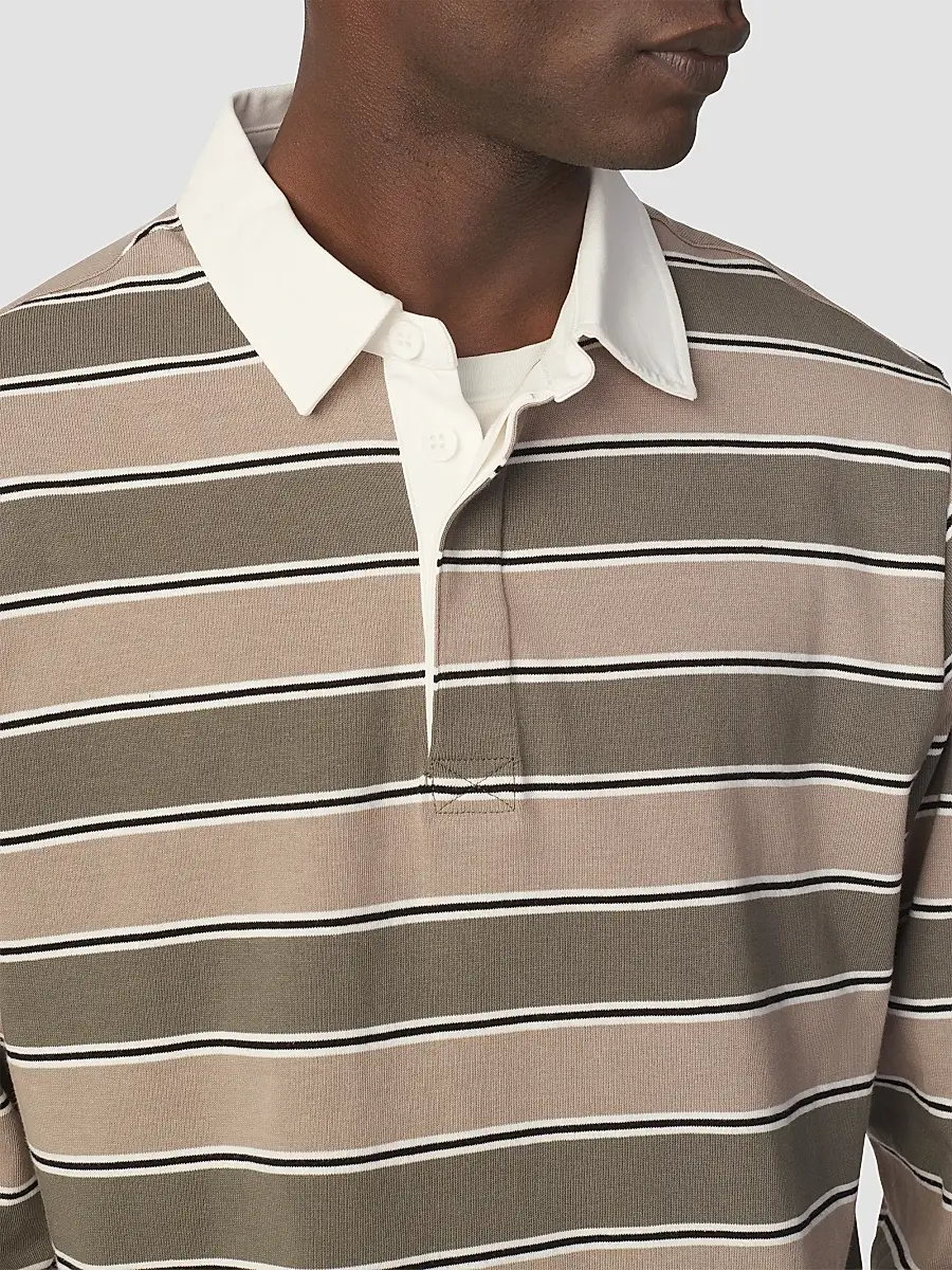 Joe's Jeans Men's Striped Cotton Rugby Shirt | Thumbnail 5