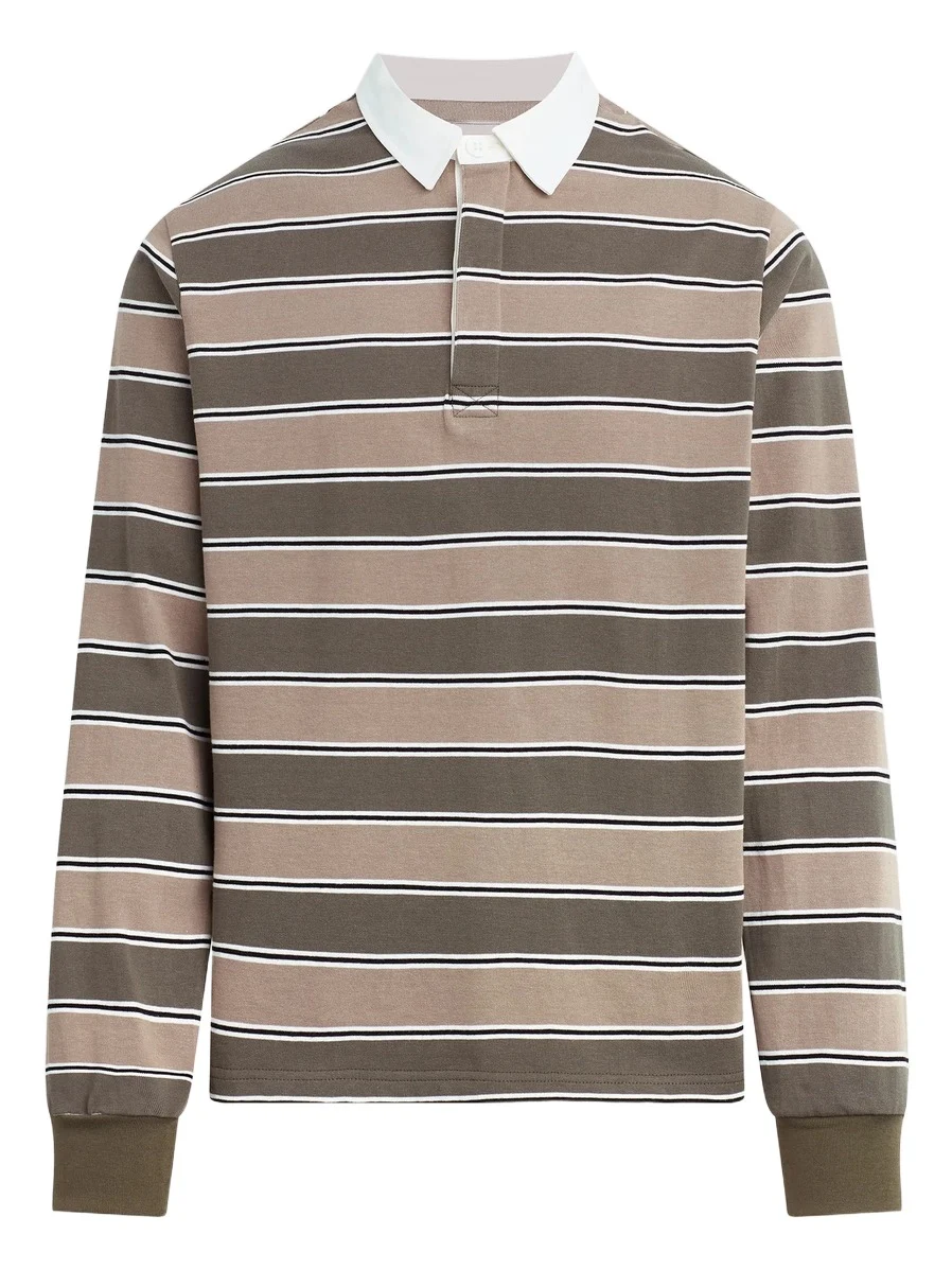 Joe's Jeans Men's Striped Cotton Rugby Shirt