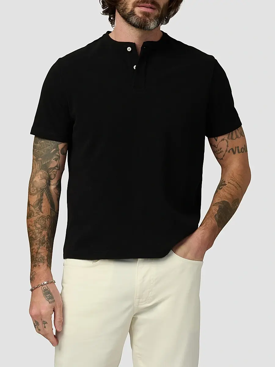 Joe's Jeans Men's Modern Pique Henley Shirt | Thumbnail 4