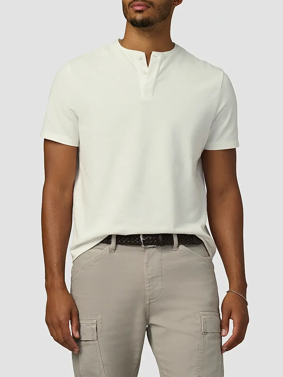 Joe's Jeans Men's Modern Pique Henley Shirt | Thumbnail 4