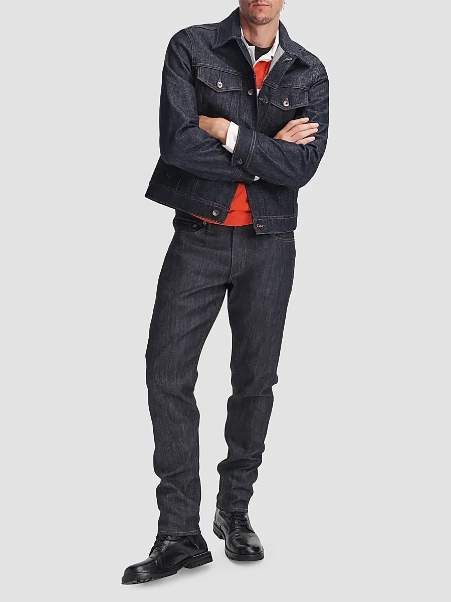 rag & bone Men's Cotton Denim Trucker Jacket | Thumbnail 2 rag & bone Men's Cotton Denim Trucker Jacket | Thumbnail 2