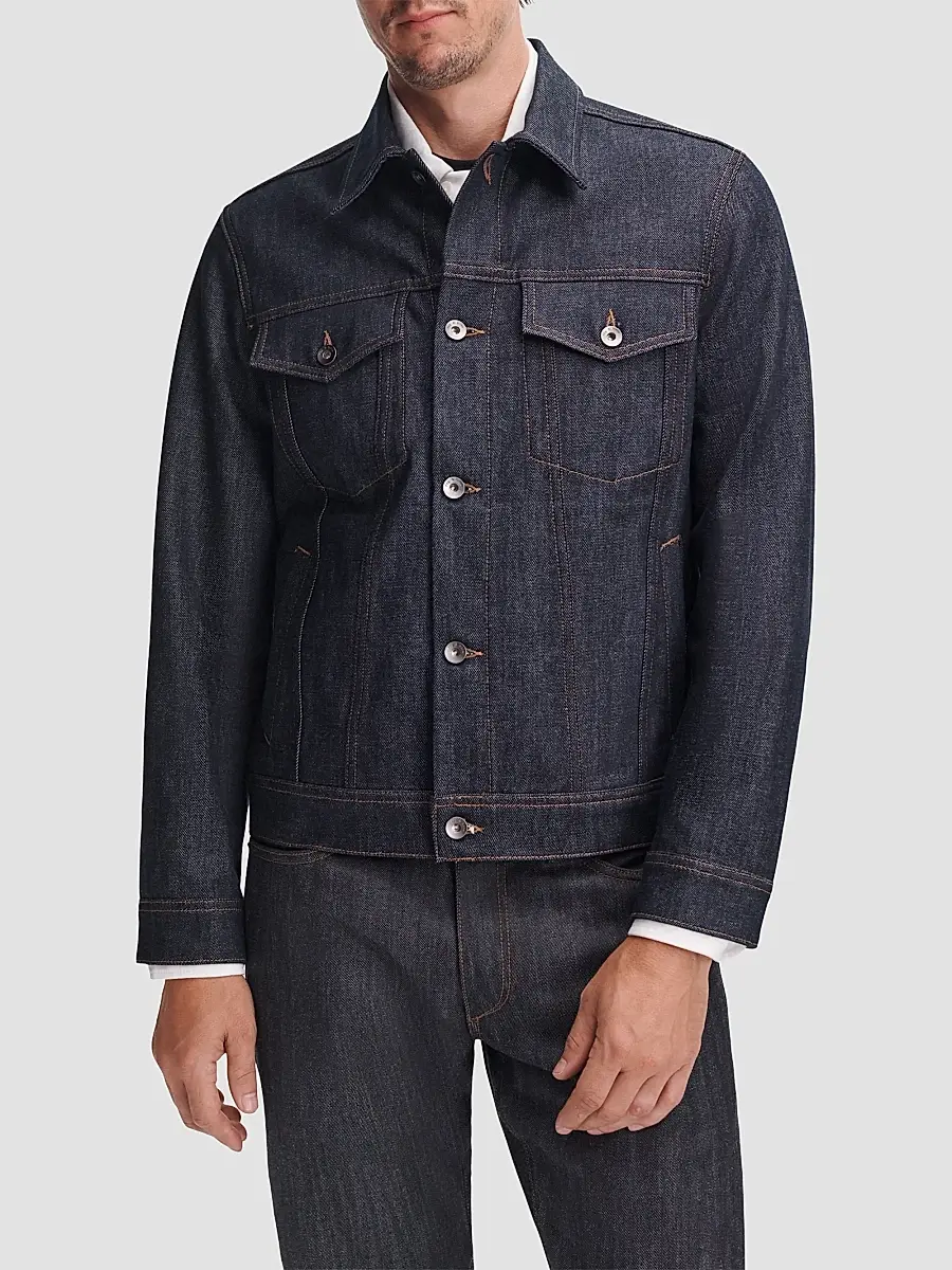 rag & bone Men's Cotton Denim Trucker Jacket | Thumbnail 3 rag & bone Men's Cotton Denim Trucker Jacket | Thumbnail 3