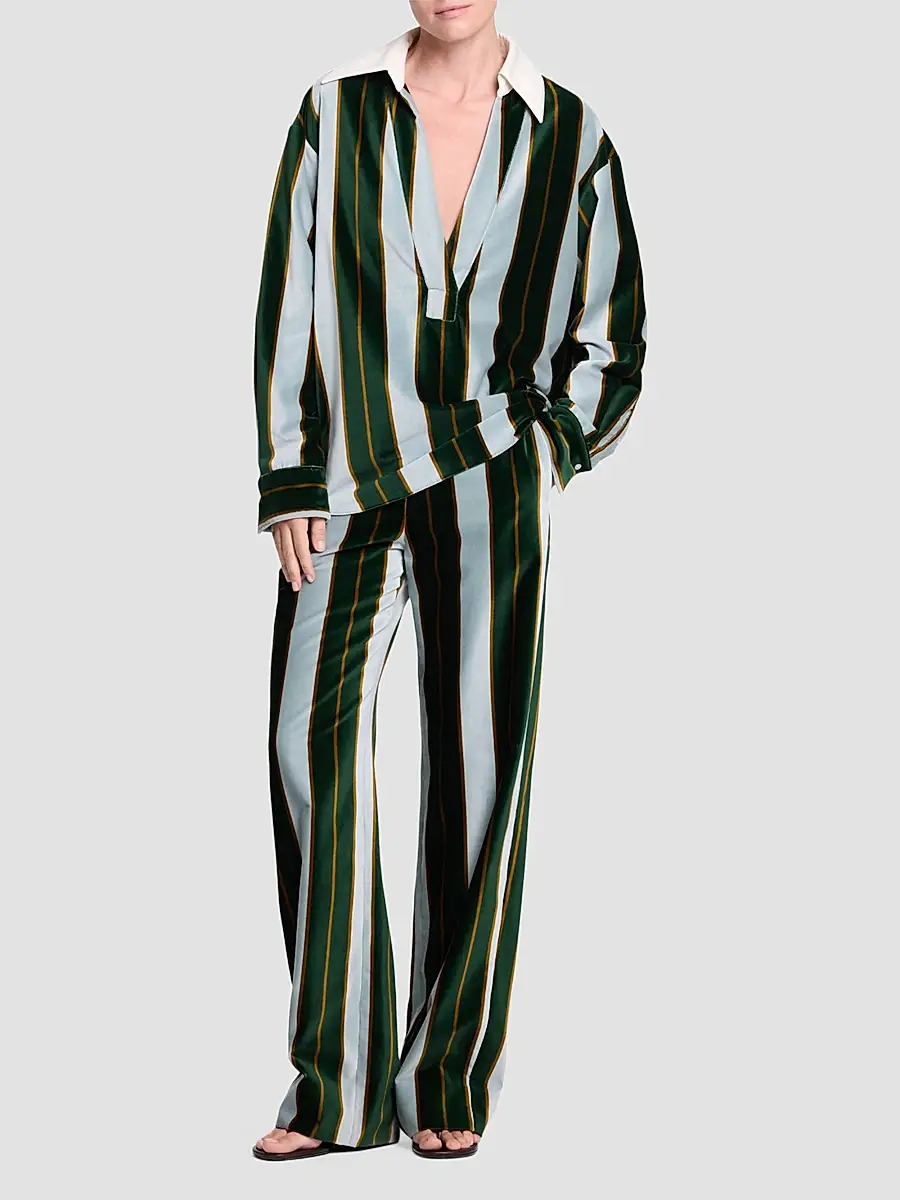TWP Women's A Case Of You Striped Cotton Blouse | Thumbnail 2 TWP Women's A Case Of You Striped Cotton Blouse | Thumbnail 2