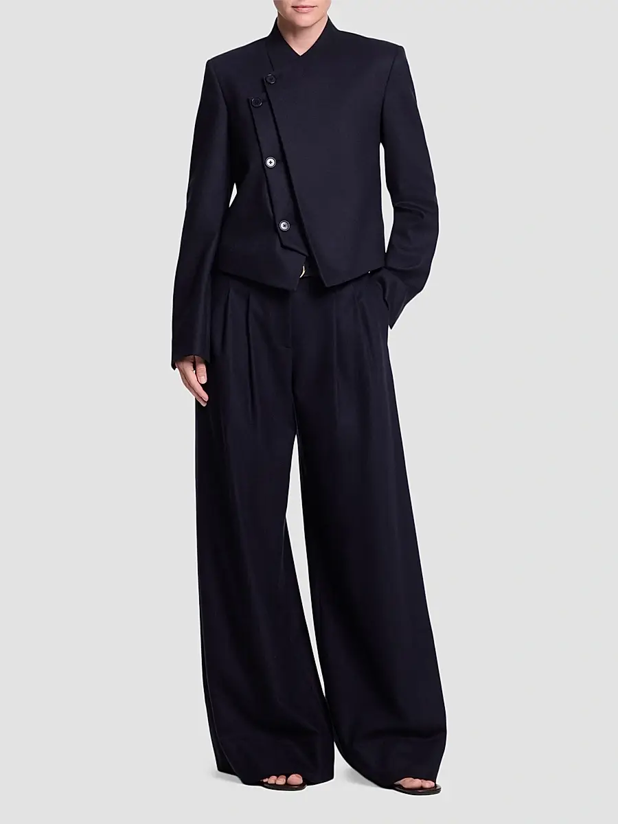 TWP Women's Avery Wool-Silk Blend Wide-Leg Pants | Thumbnail 2 TWP Women's Avery Wool-Silk Blend Wide-Leg Pants | Thumbnail 2