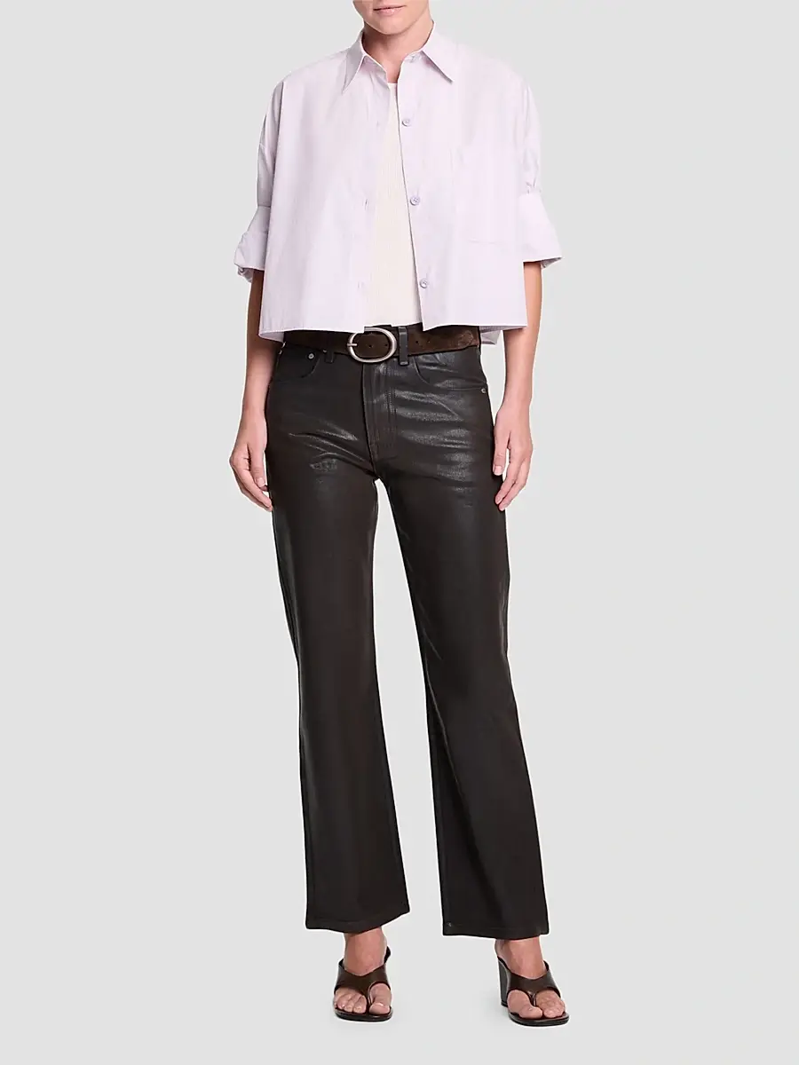TWP Women's Kent Coated Denim Straight-Leg Jeans | Thumbnail 2 TWP Women's Kent Coated Denim Straight-Leg Jeans | Thumbnail 2
