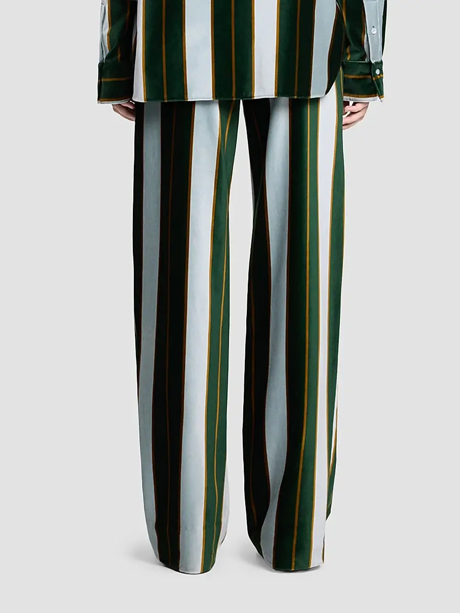 TWP Women's Isla Striped Cotton Wide-Leg Pants | Thumbnail 3 TWP Women's Isla Striped Cotton Wide-Leg Pants | Thumbnail 3