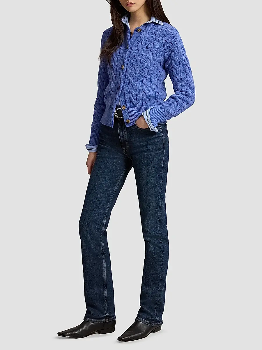 Polo Ralph Lauren Women's Cable-Knit Wool-Cashmere Cardigan | Thumbnail 2 Polo Ralph Lauren Women's Cable-Knit Wool-Cashmere Cardigan | Thumbnail 2