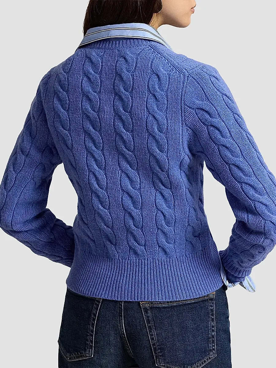 Polo Ralph Lauren Women's Cable-Knit Wool-Cashmere Cardigan | Thumbnail 3 Polo Ralph Lauren Women's Cable-Knit Wool-Cashmere Cardigan | Thumbnail 3