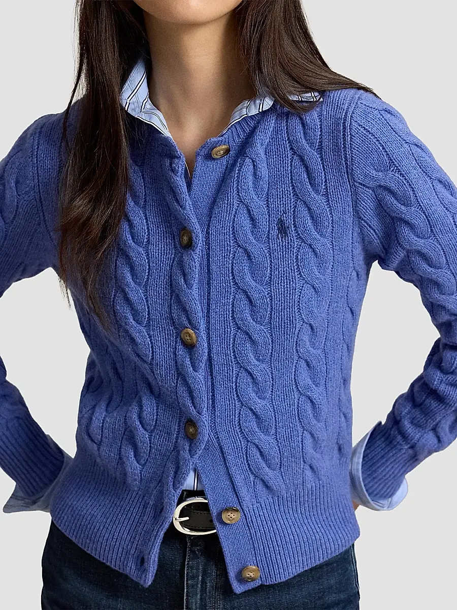 Polo Ralph Lauren Women's Cable-Knit Wool-Cashmere Cardigan | Thumbnail 5 Polo Ralph Lauren Women's Cable-Knit Wool-Cashmere Cardigan | Thumbnail 5