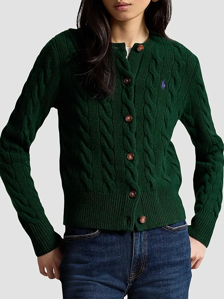 Polo Ralph Lauren Women's Cable-Knit Wool-Cashmere Cardigan | Thumbnail 4 Polo Ralph Lauren Women's Cable-Knit Wool-Cashmere Cardigan | Thumbnail 4
