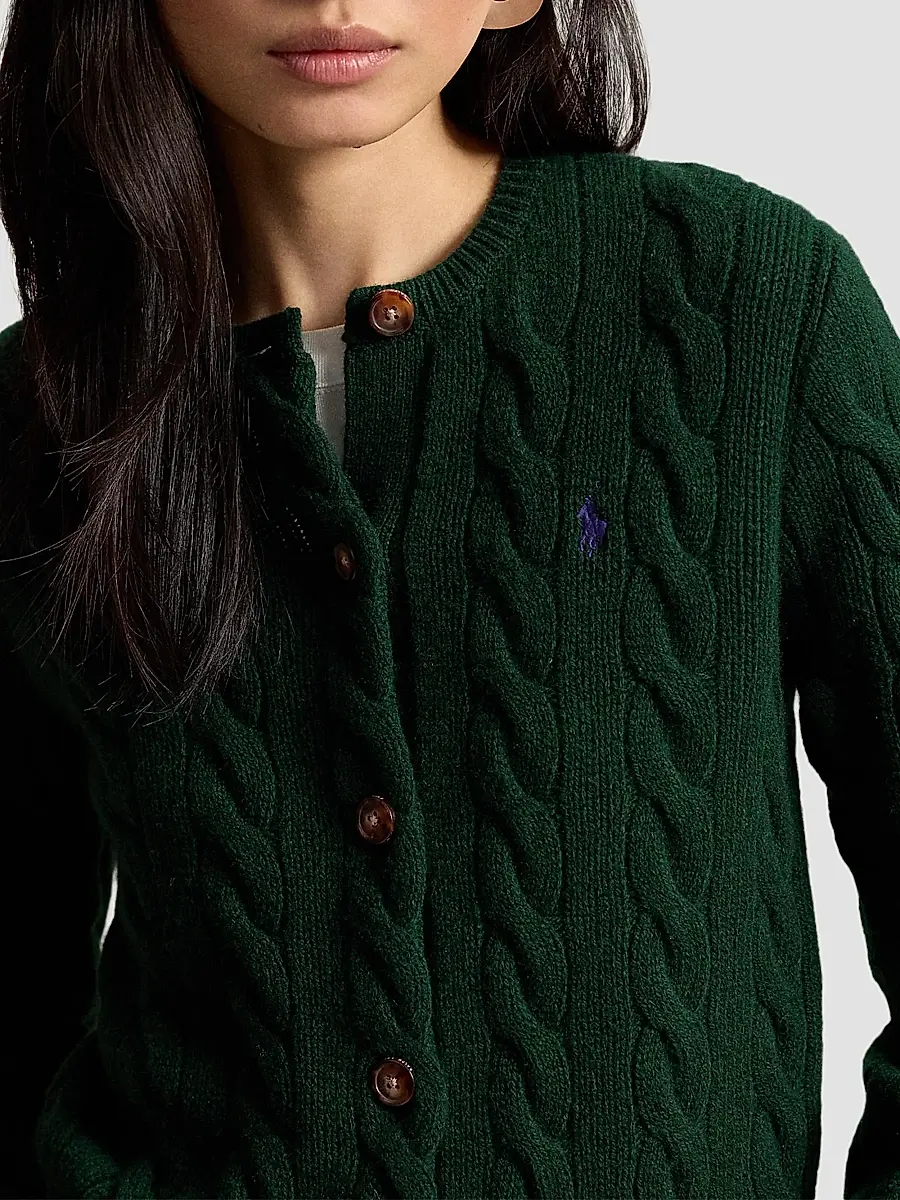 Polo Ralph Lauren Women's Cable-Knit Wool-Cashmere Cardigan | Thumbnail 5 Polo Ralph Lauren Women's Cable-Knit Wool-Cashmere Cardigan | Thumbnail 5
