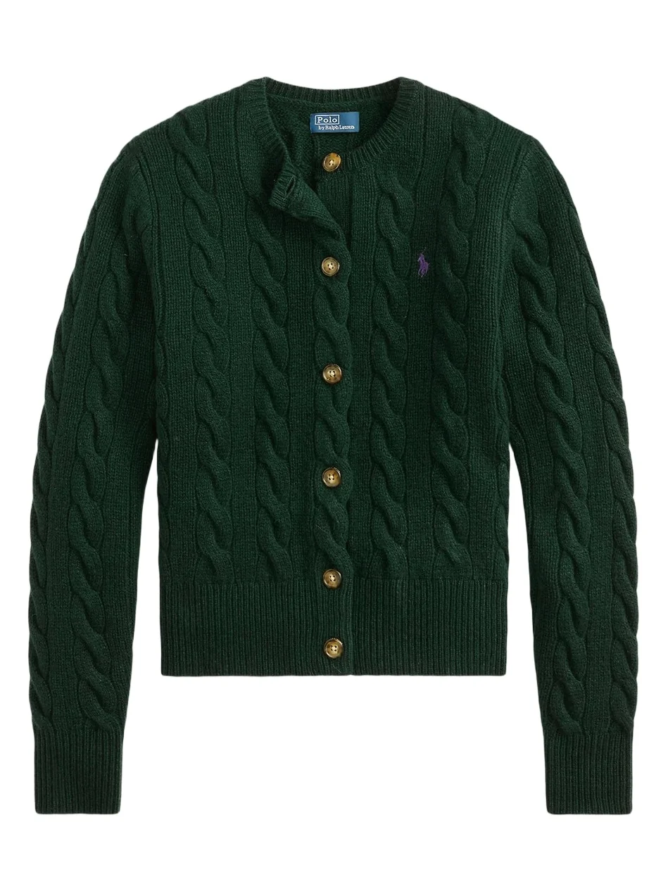 Women's Cable-Knit Wool-Cashmere Cardigan Women's Cable-Knit Wool-Cashmere Cardigan