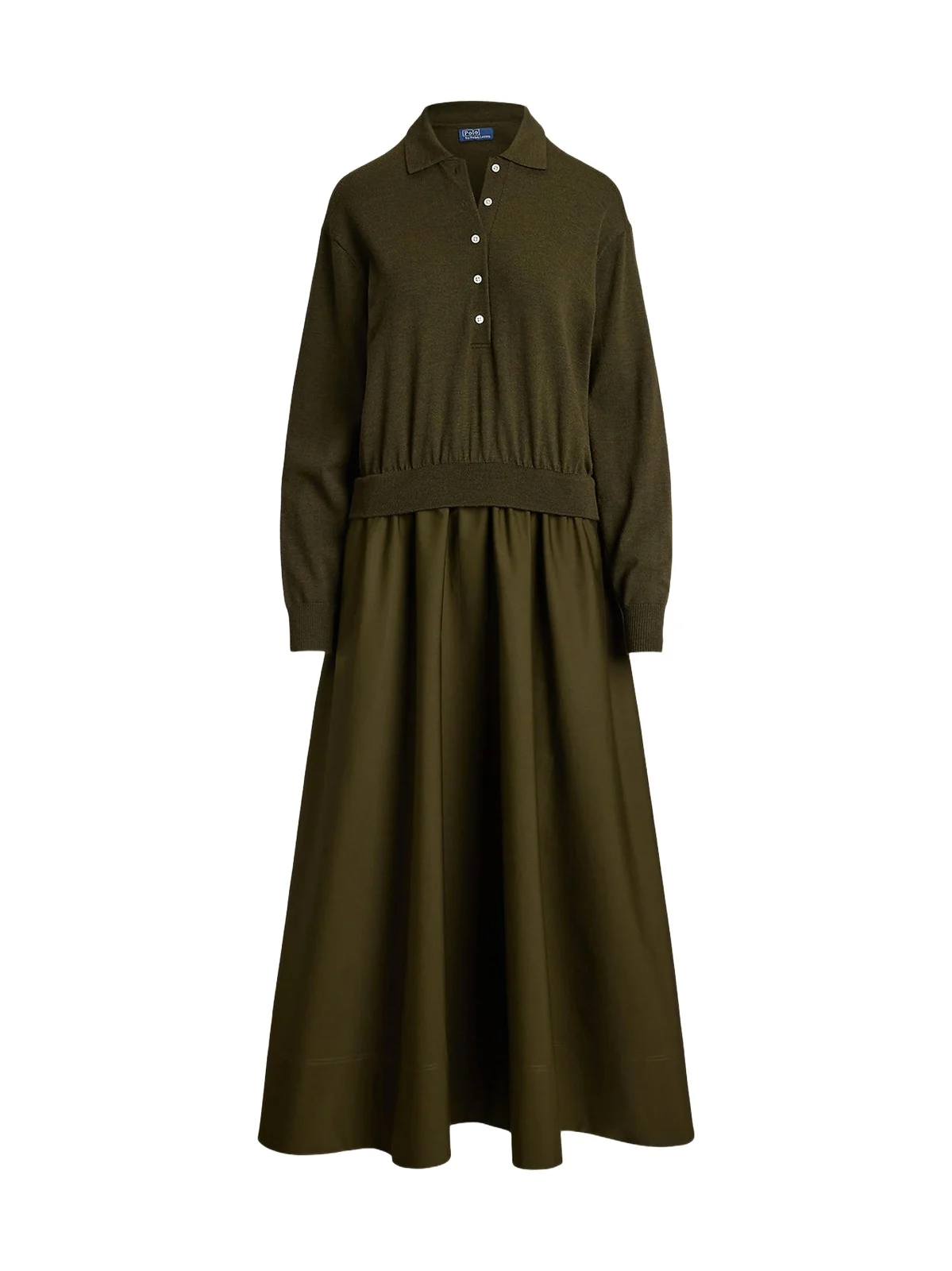 Women's Hybrid Knit Polo Midi Dress