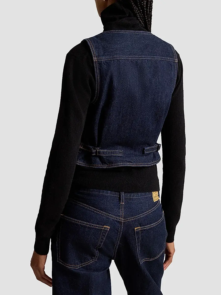Polo Ralph Lauren Women's Button-Front Denim Vest | Thumbnail 3 Polo Ralph Lauren Women's Button-Front Denim Vest | Thumbnail 3