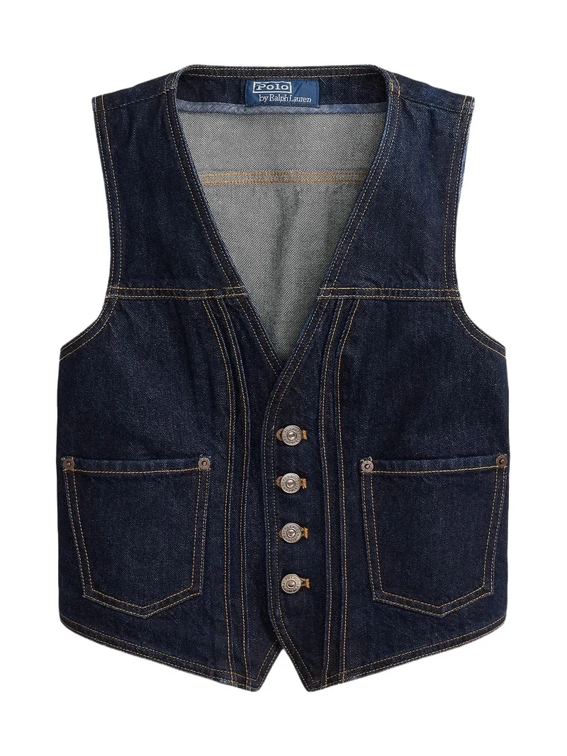 Women's Button-Front Denim Vest