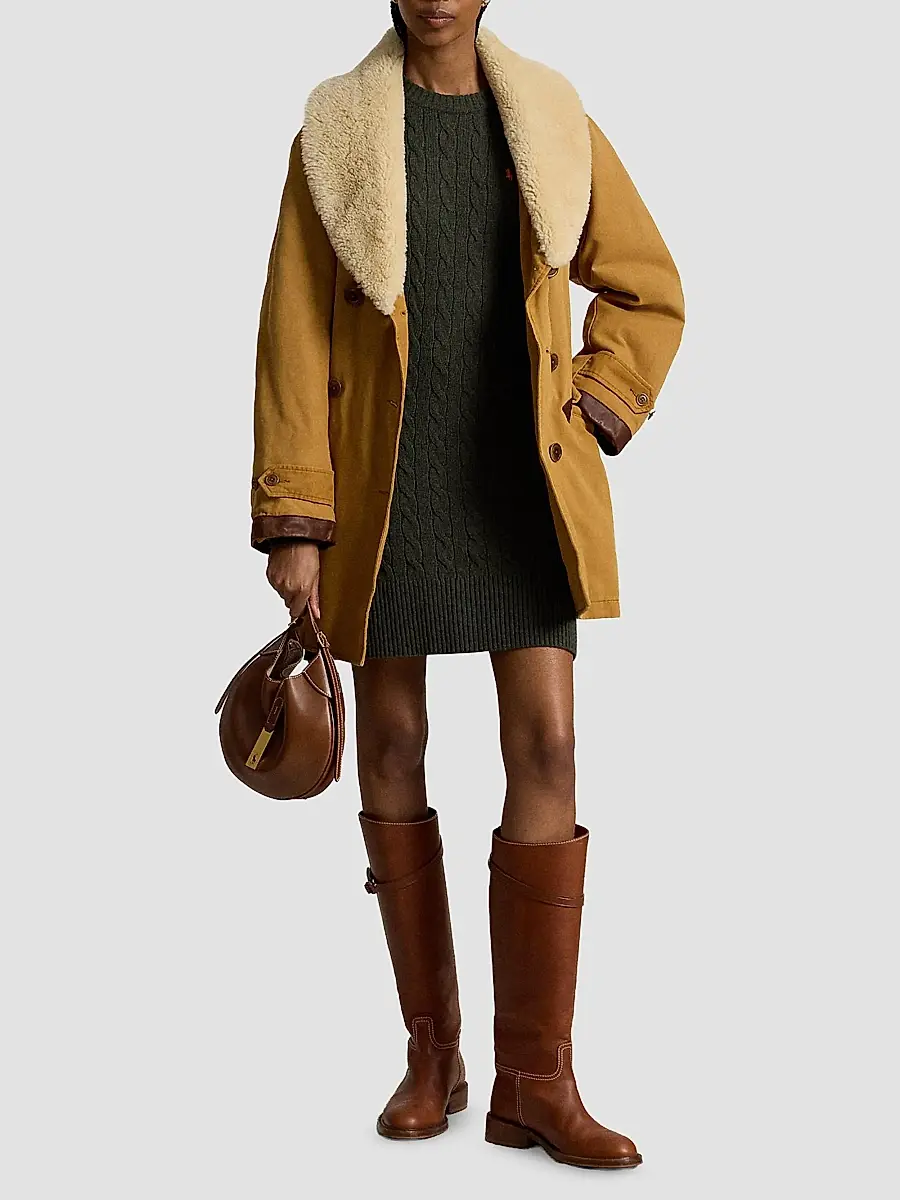 Polo Ralph Lauren Women's Cable-Knit Wool-Cashmere Sweater Dress | Thumbnail 2