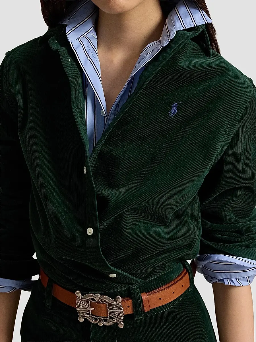 Polo Ralph Lauren Women's 14 Wale Corduroy Button-Front Shirt | Thumbnail 5 Polo Ralph Lauren Women's 14 Wale Corduroy Button-Front Shirt | Thumbnail 5