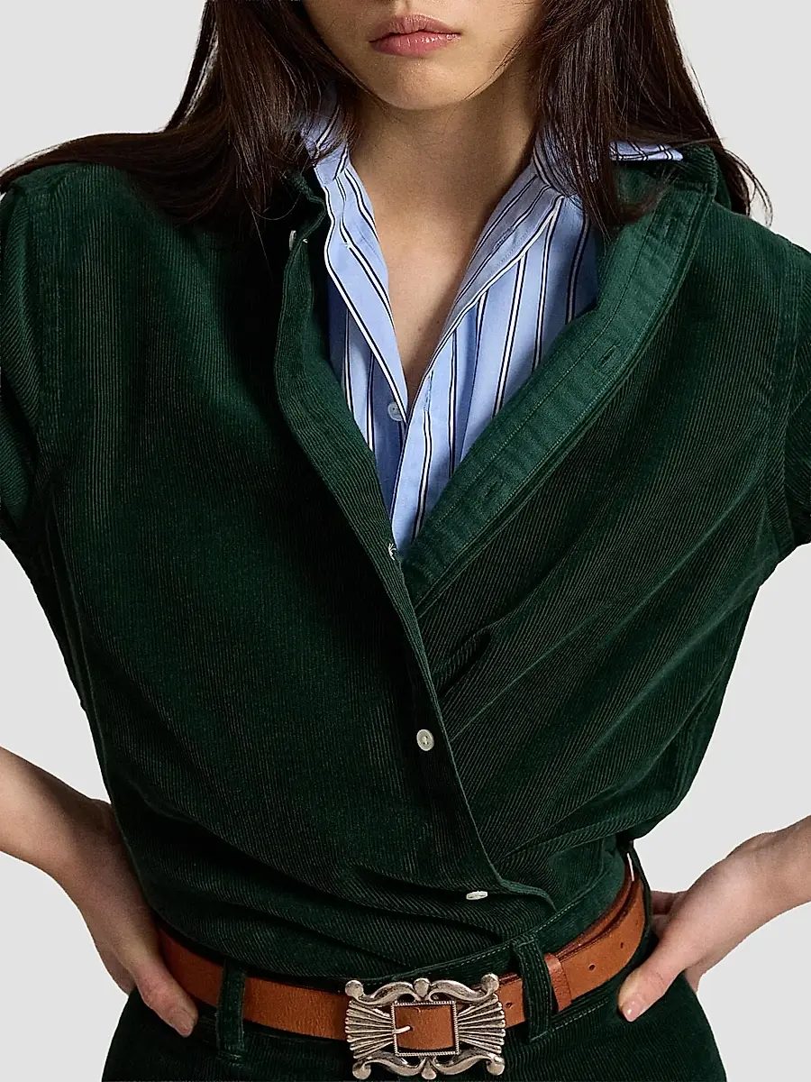 Polo Ralph Lauren Women's 14 Wale Corduroy Button-Front Shirt | Thumbnail 6 Polo Ralph Lauren Women's 14 Wale Corduroy Button-Front Shirt | Thumbnail 6