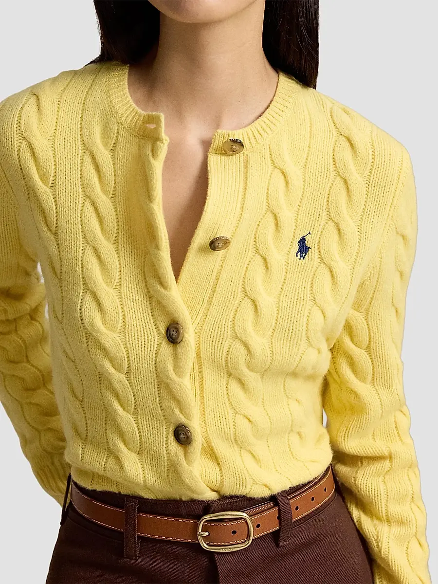 Polo Ralph Lauren Women's Cable-Knit Wool-Cashmere Cardigan | Thumbnail 5 Polo Ralph Lauren Women's Cable-Knit Wool-Cashmere Cardigan | Thumbnail 5