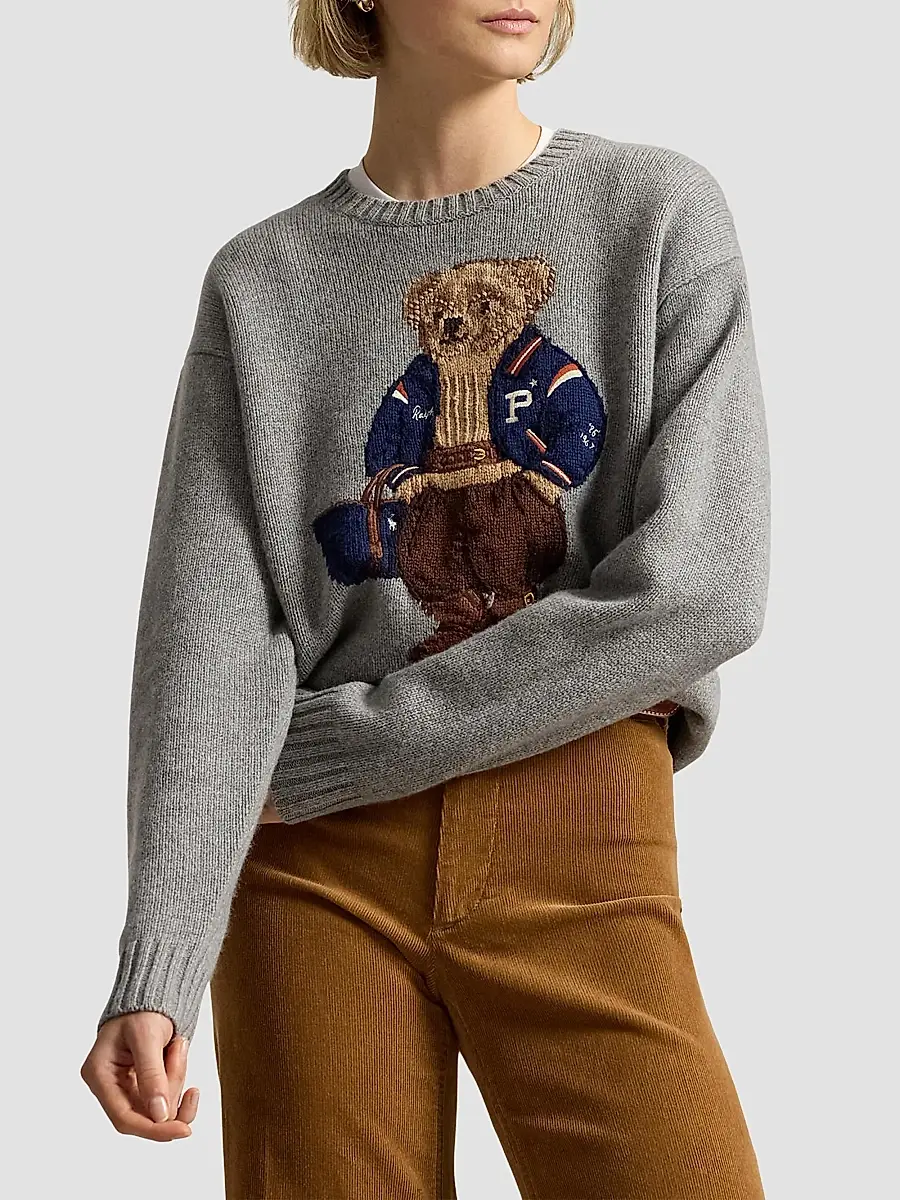 Polo Ralph Lauren Women's Polo Bear Wool-Cashmere Sweater | Thumbnail 4