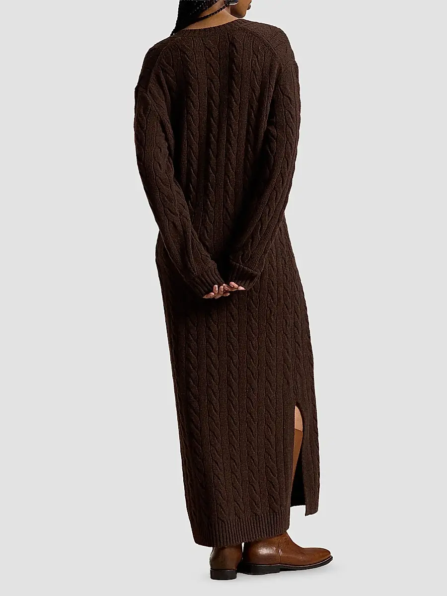 Polo Ralph Lauren Women's Alpaca Cable-Knit Maxi Sweater Dress | Thumbnail 3