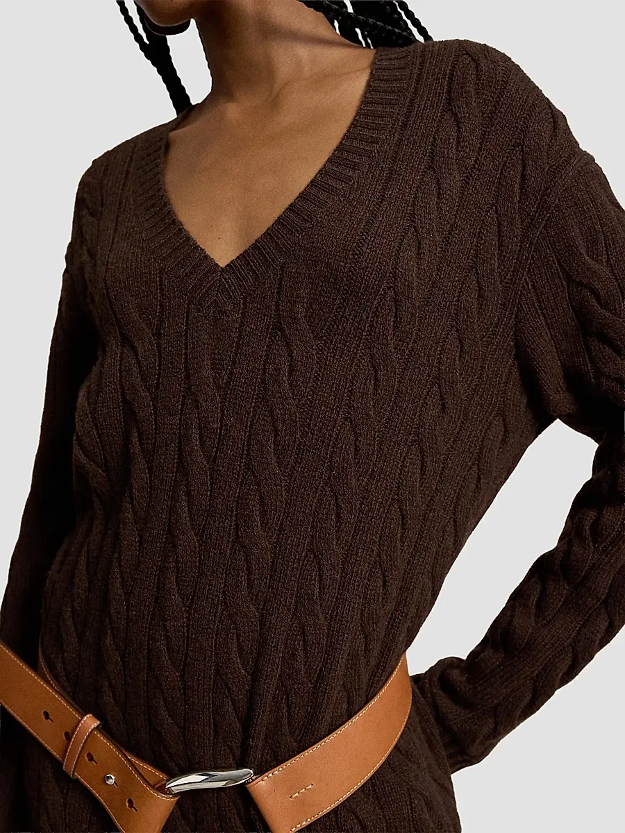 Polo Ralph Lauren Women's Alpaca Cable-Knit Maxi Sweater Dress | Thumbnail 6