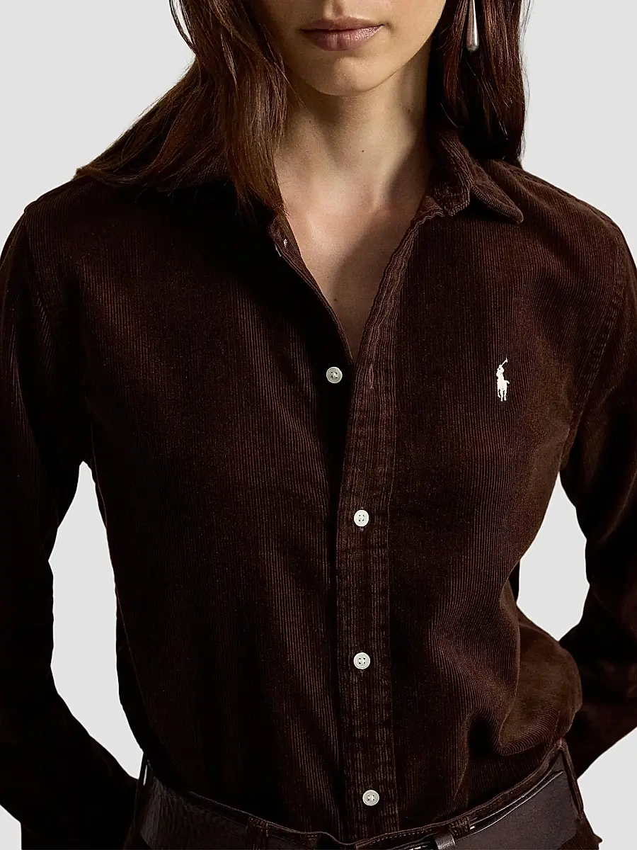 Polo Ralph Lauren Women's 14 Wale Corduroy Button-Front Shirt | Thumbnail 4 Polo Ralph Lauren Women's 14 Wale Corduroy Button-Front Shirt | Thumbnail 4
