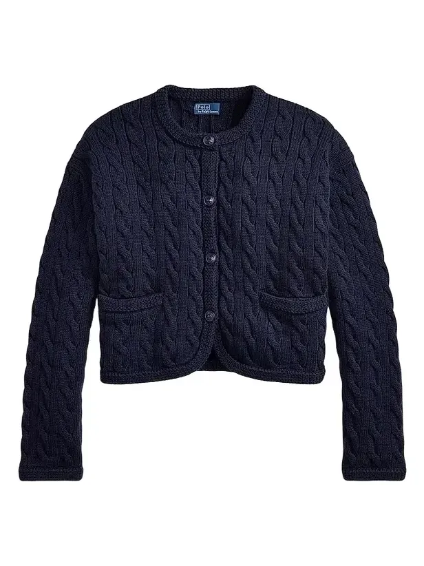 Women's Cable-Knit Cotton-Blend Cardigan Women's Cable-Knit Cotton-Blend Cardigan