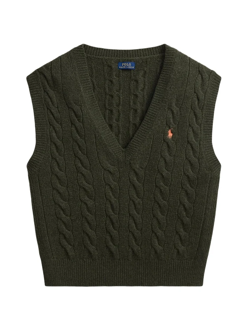 Women's Cable-Knit Wool-Cashmere Sweater Vest Women's Cable-Knit Wool-Cashmere Sweater Vest