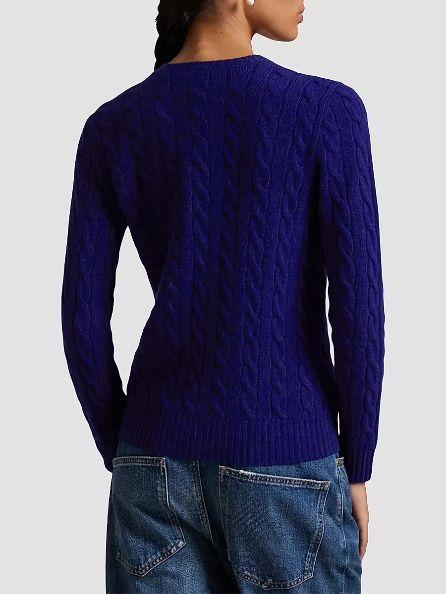 Polo Ralph Lauren Women's Julianna Cable-Knit Wool-Cashmere Crewneck Sweater | Thumbnail 3 Polo Ralph Lauren Women's Julianna Cable-Knit Wool-Cashmere Crewneck Sweater | Thumbnail 3