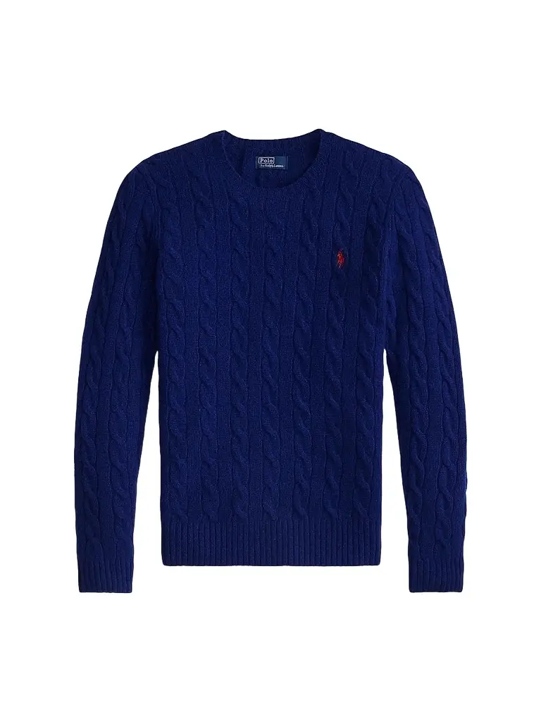 Women's Julianna Cable-Knit Wool-Cashmere Crewneck Sweater Women's Julianna Cable-Knit Wool-Cashmere Crewneck Sweater