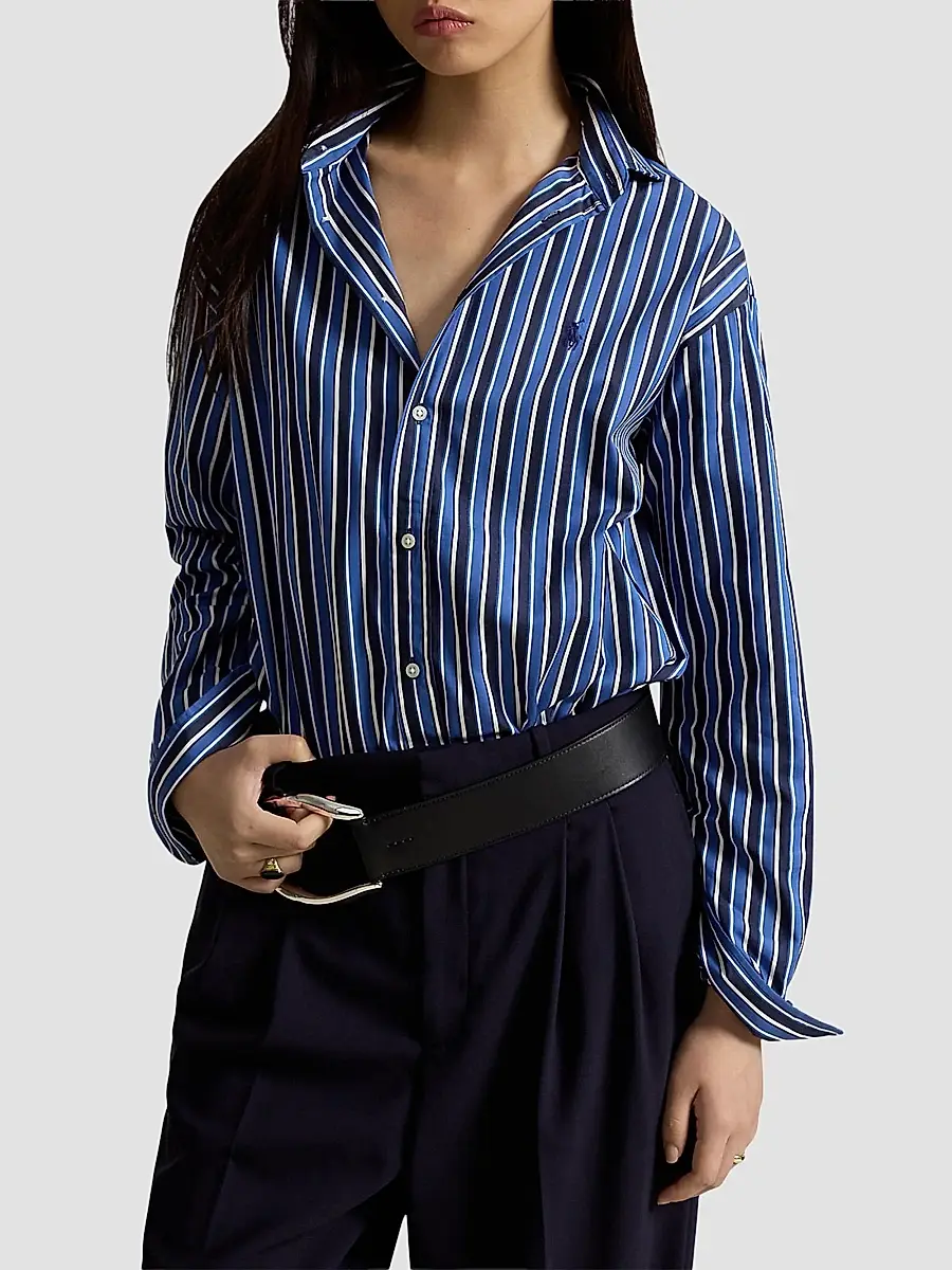 Polo Ralph Lauren Women's Ramsey Stripe Button-Front Shirt | Thumbnail 4