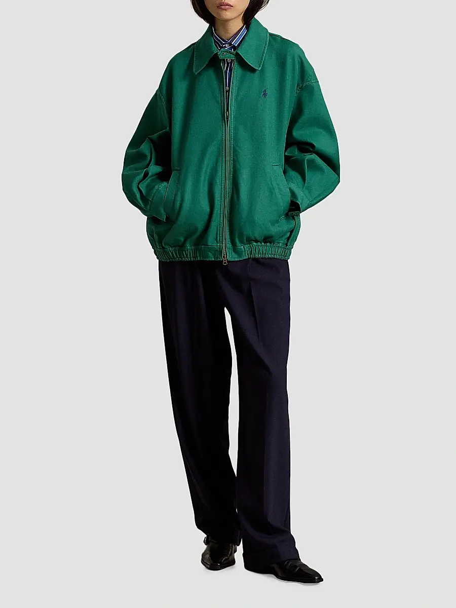 Polo Ralph Lauren Women's Oversized Cotton Windbreaker Jacket | Thumbnail 2 Polo Ralph Lauren Women's Oversized Cotton Windbreaker Jacket | Thumbnail 2