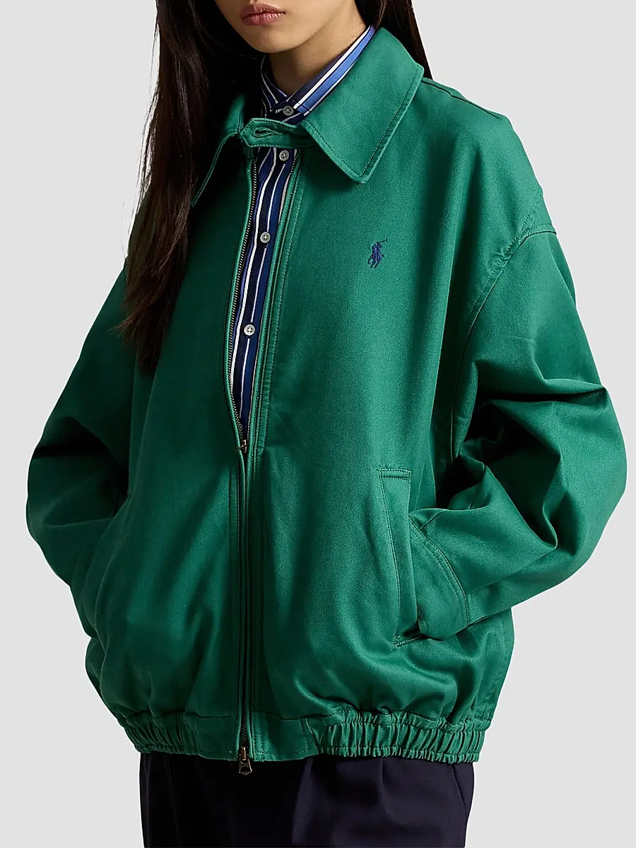 Polo Ralph Lauren Women's Oversized Cotton Windbreaker Jacket | Thumbnail 4 Polo Ralph Lauren Women's Oversized Cotton Windbreaker Jacket | Thumbnail 4