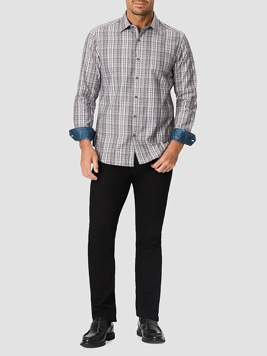 Robert Graham Men's Elroy Cotton-Blend Button-Front Shirt | Thumbnail 2