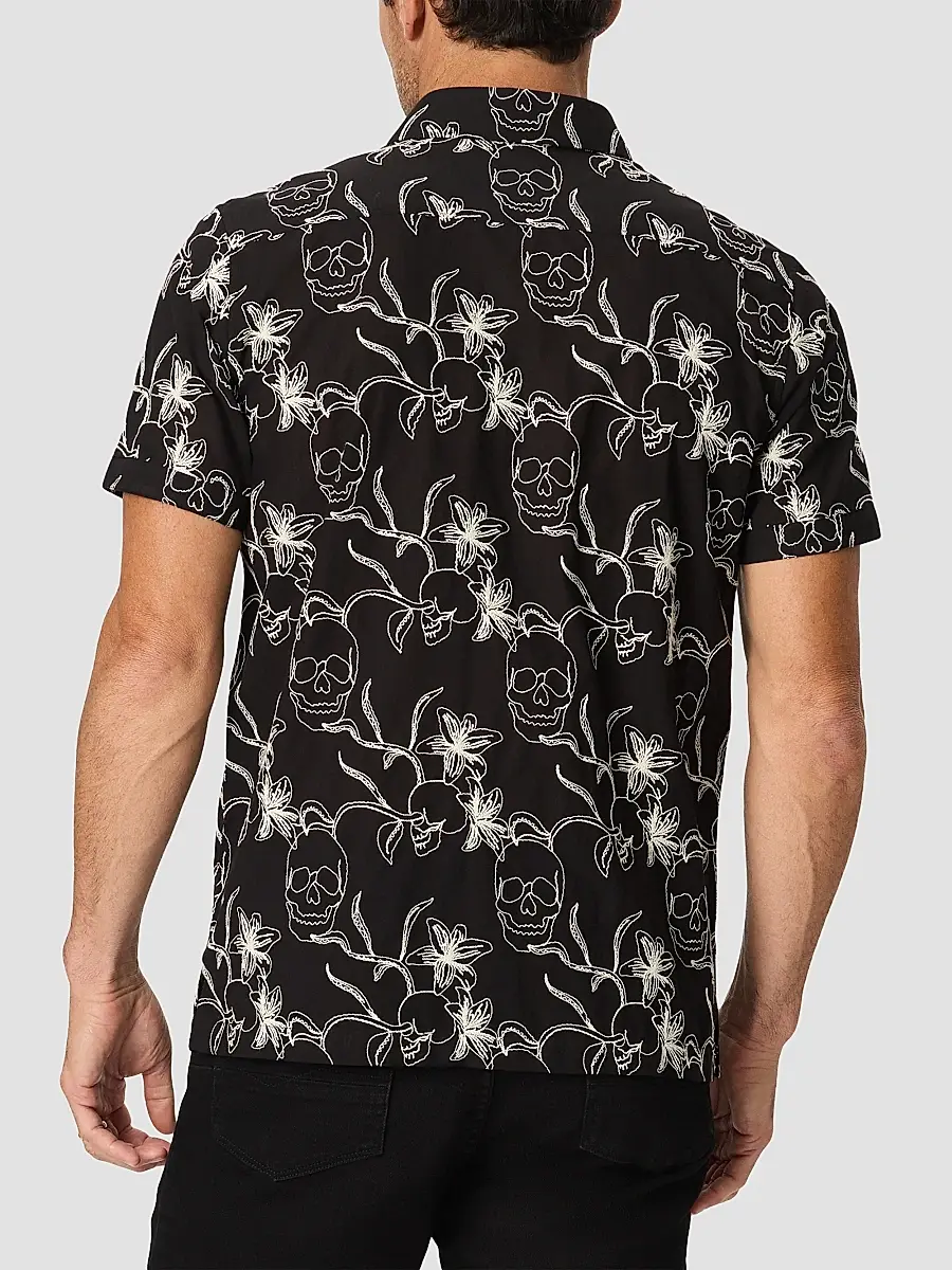 Robert Graham Men's Emden Skull-Schiffli Cotton-Blend Shirt | Thumbnail 3