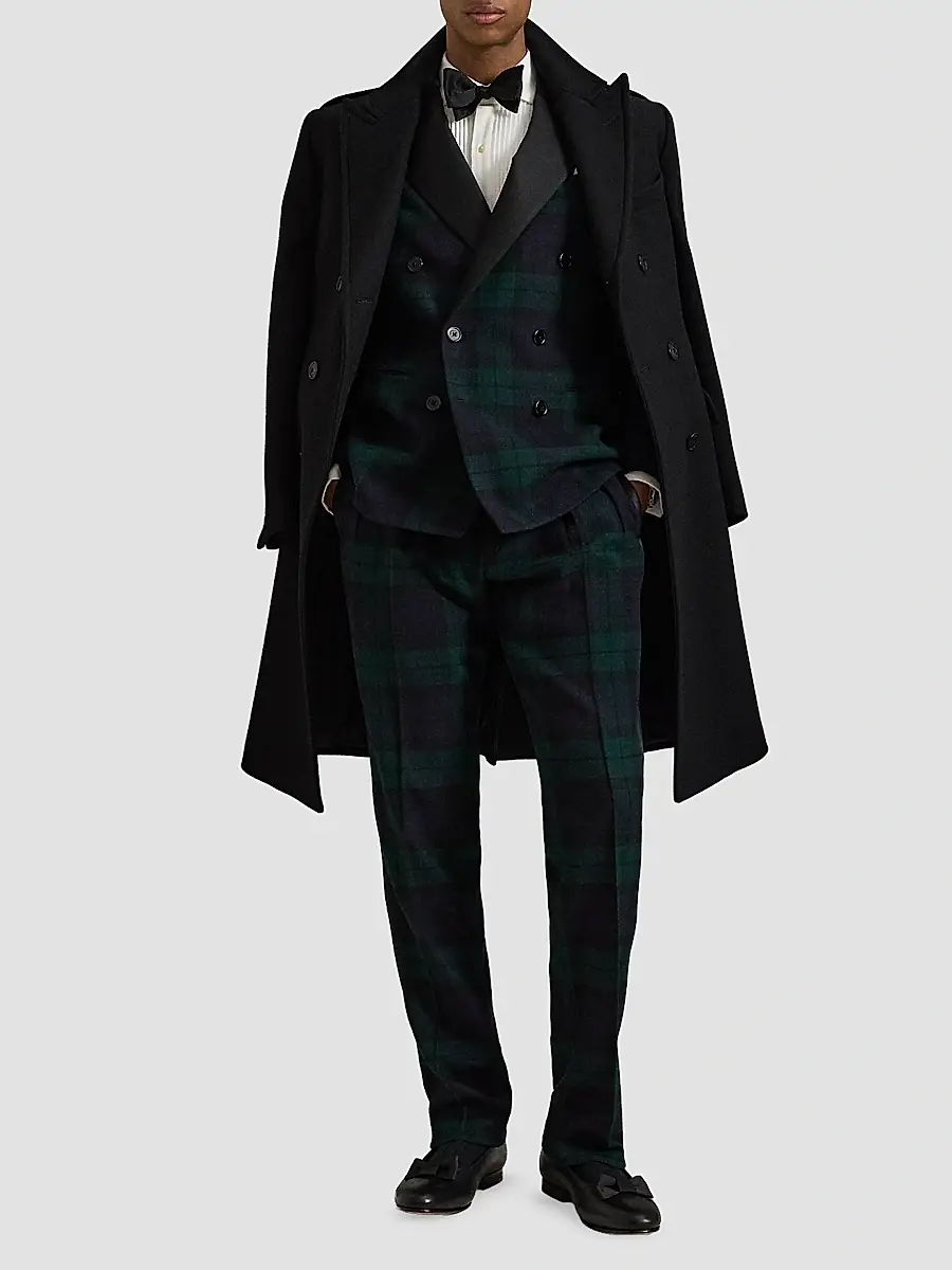 Polo Ralph Lauren Men's Plaid Double-Breasted Tuxedo Jacket | Thumbnail 2 Polo Ralph Lauren Men's Plaid Double-Breasted Tuxedo Jacket | Thumbnail 2