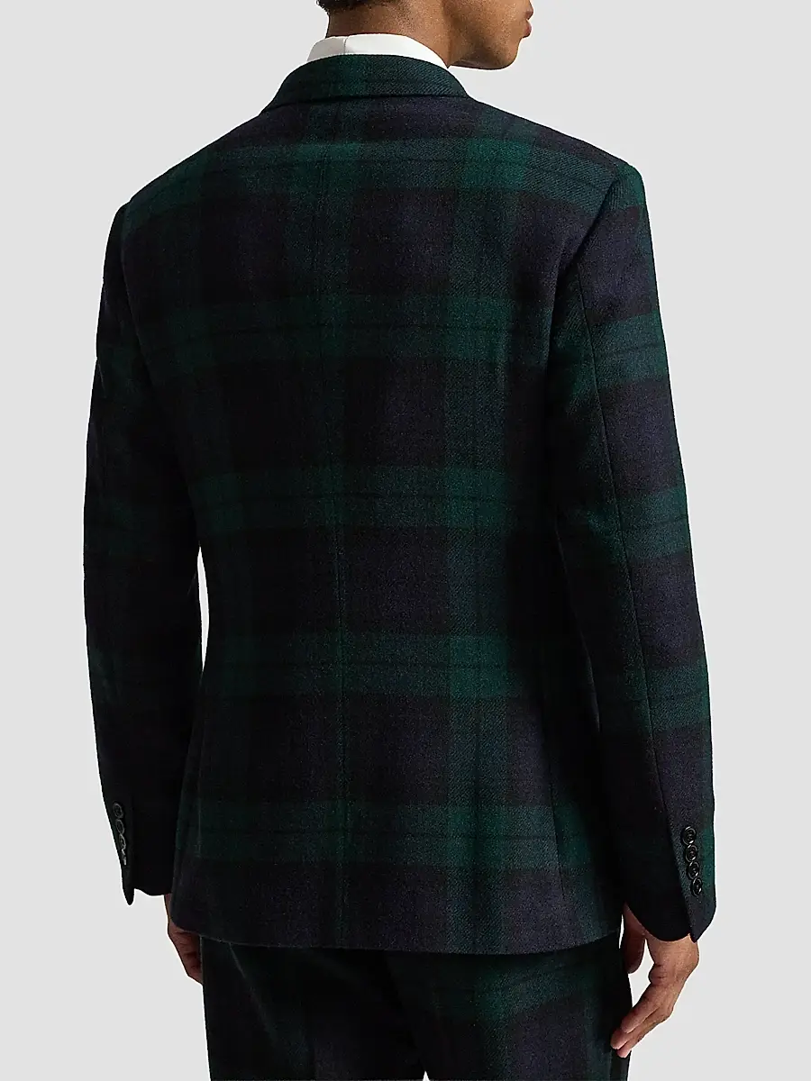 Polo Ralph Lauren Men's Plaid Double-Breasted Tuxedo Jacket | Thumbnail 3 Polo Ralph Lauren Men's Plaid Double-Breasted Tuxedo Jacket | Thumbnail 3