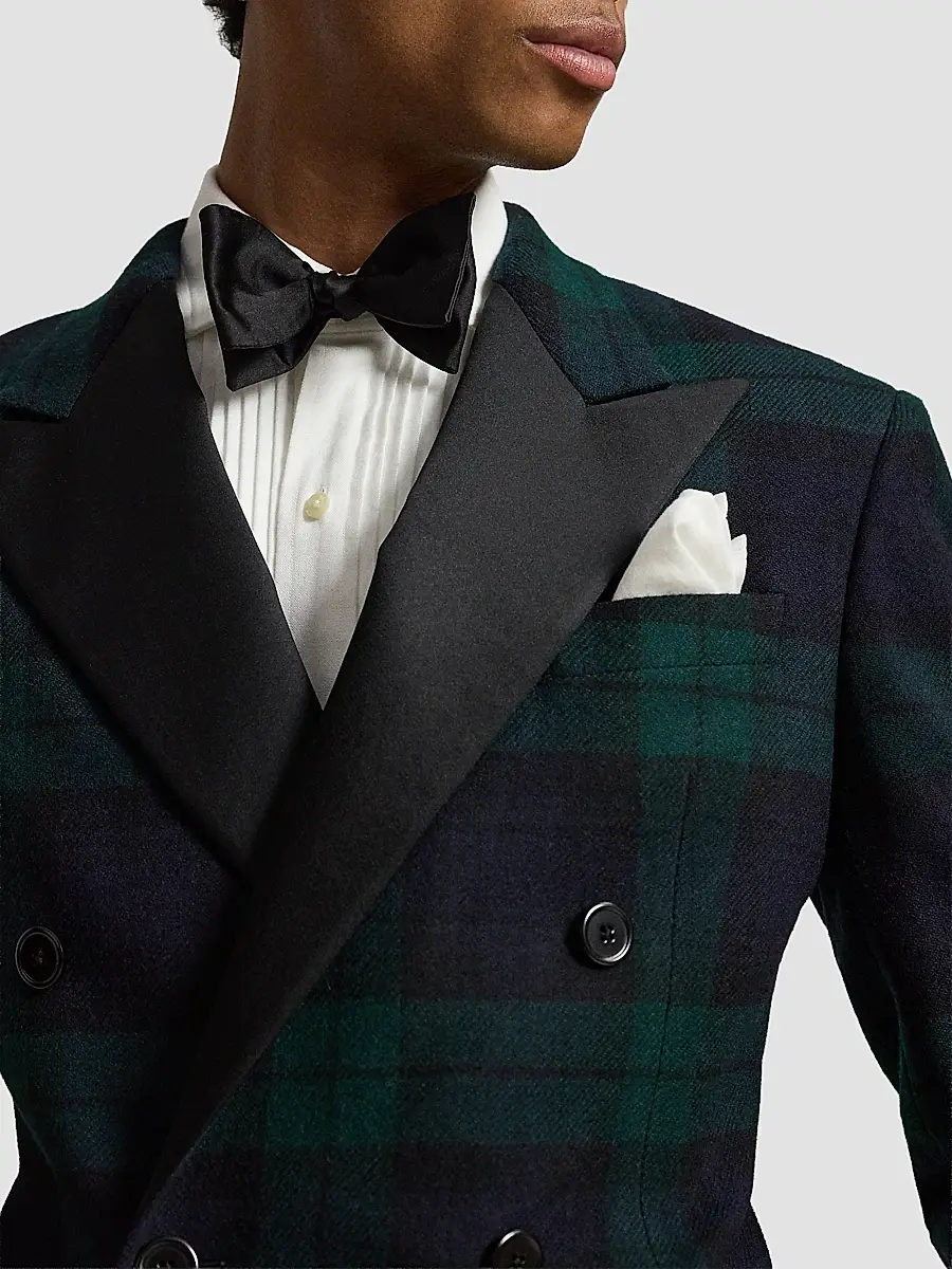 Polo Ralph Lauren Men's Plaid Double-Breasted Tuxedo Jacket | Thumbnail 5 Polo Ralph Lauren Men's Plaid Double-Breasted Tuxedo Jacket | Thumbnail 5