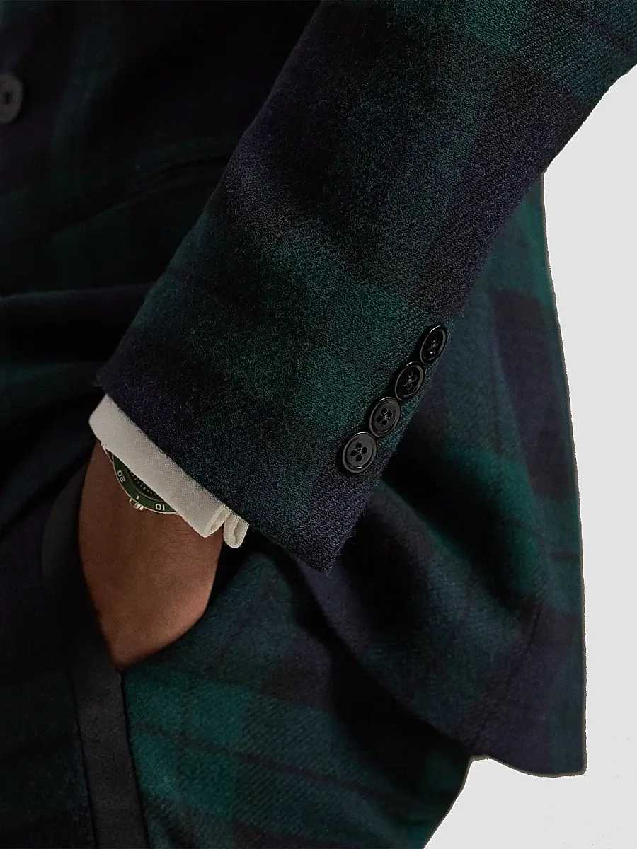 Polo Ralph Lauren Men's Plaid Double-Breasted Tuxedo Jacket | Thumbnail 6 Polo Ralph Lauren Men's Plaid Double-Breasted Tuxedo Jacket | Thumbnail 6