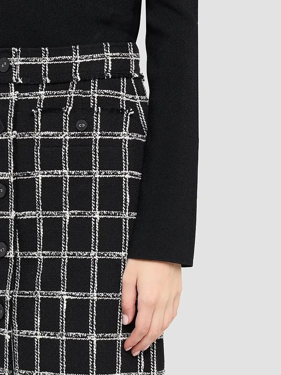 Thom Browne Women's Windowpane Tweed Cardi Midi Skirt | Thumbnail 5 Thom Browne Women's Windowpane Tweed Cardi Midi Skirt | Thumbnail 5