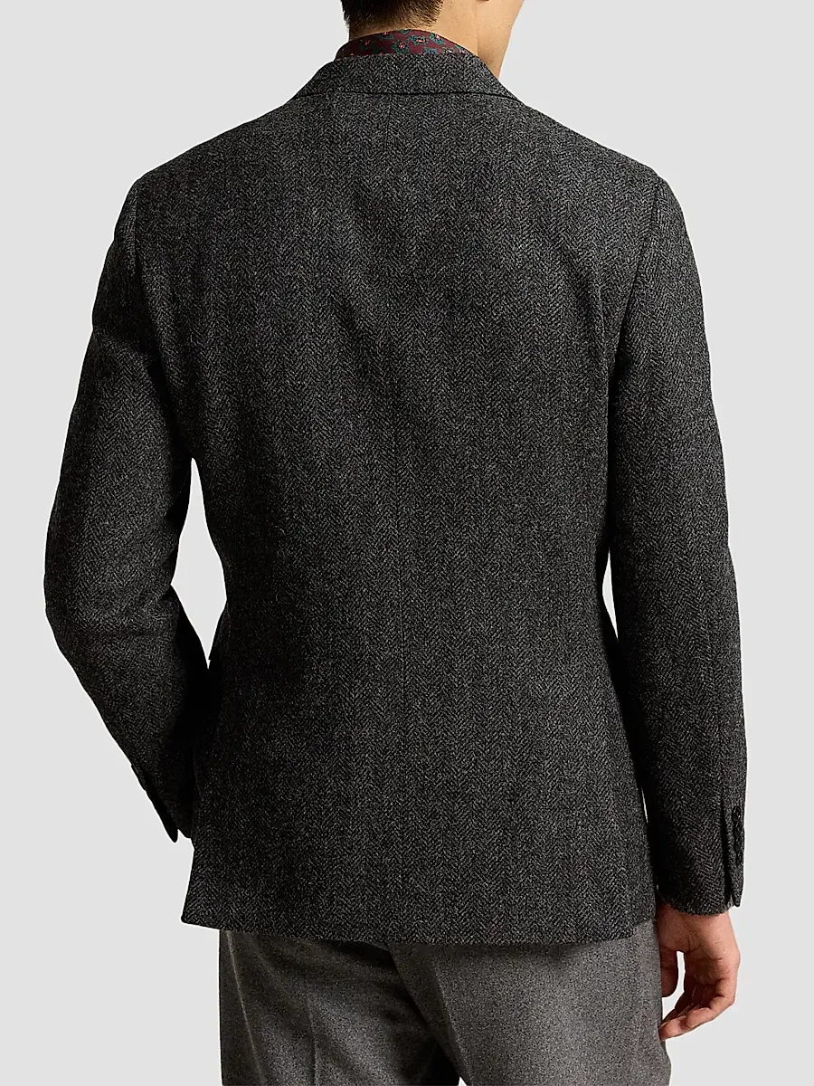 Polo Ralph Lauren Men's Herringbone Tailored-Fit Sport Jacket | Thumbnail 3 Polo Ralph Lauren Men's Herringbone Tailored-Fit Sport Jacket | Thumbnail 3