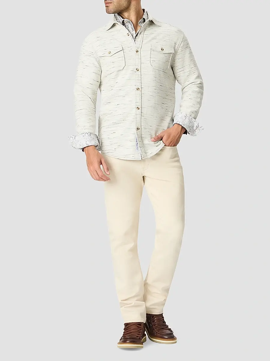 Robert Graham Men's Burstead Heathered Overshirt | Thumbnail 2