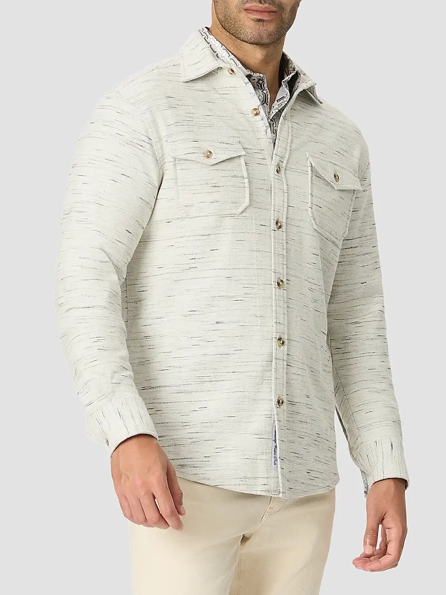 Robert Graham Men's Burstead Heathered Overshirt | Thumbnail 4