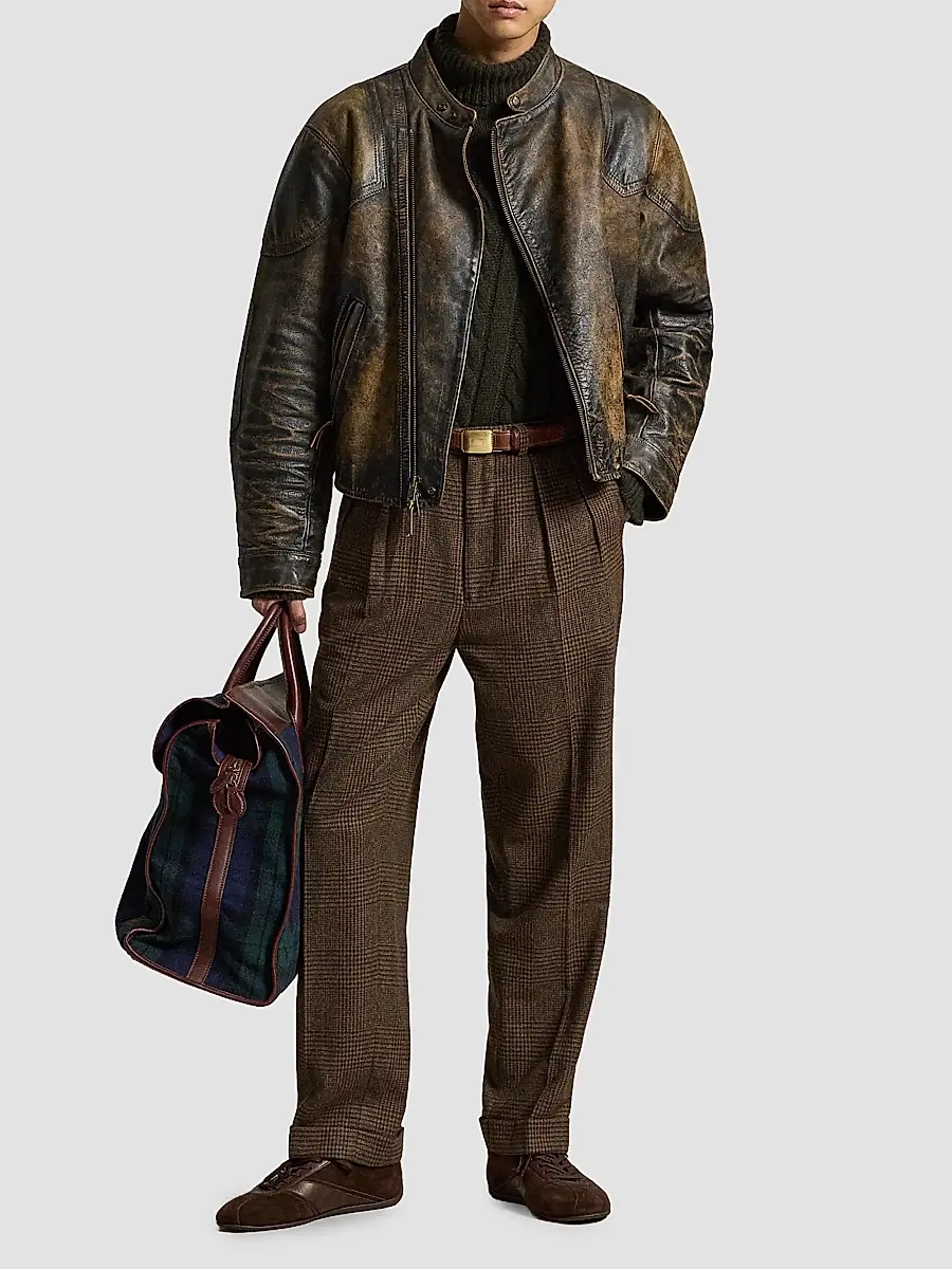 Polo Ralph Lauren Men's Leather Motorcycle Jacket | Thumbnail 2