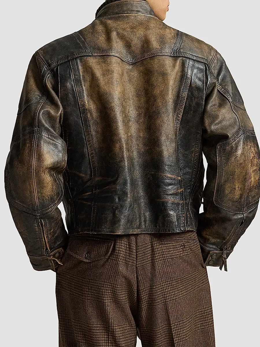 Polo Ralph Lauren Men's Leather Motorcycle Jacket | Thumbnail 3