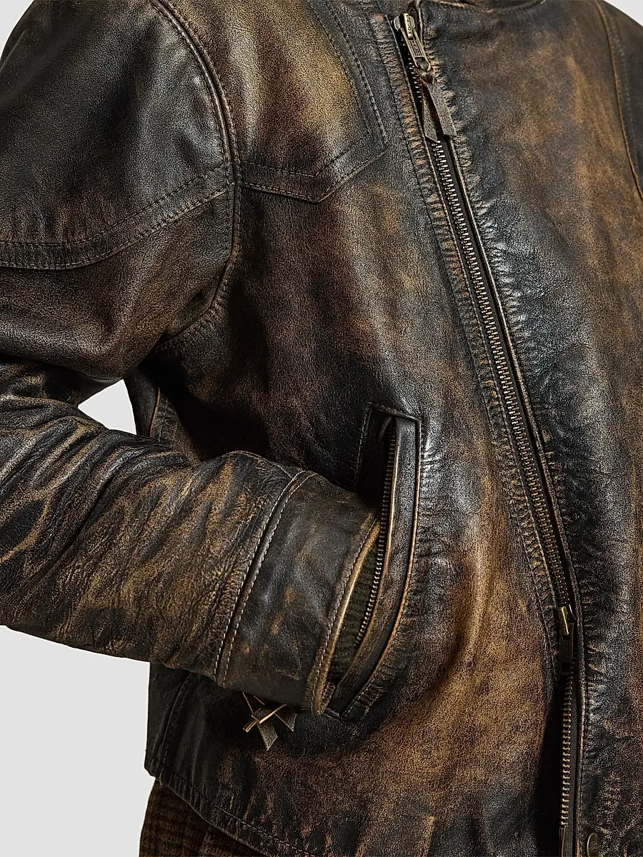 Polo Ralph Lauren Men's Leather Motorcycle Jacket | Thumbnail 5