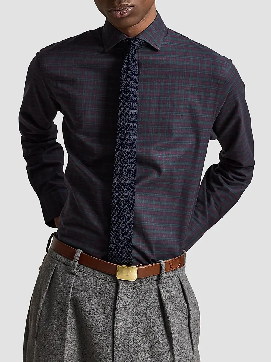 Polo Ralph Lauren Men's ​​Plaid Twill Classic-Fit Shirt | Thumbnail 4