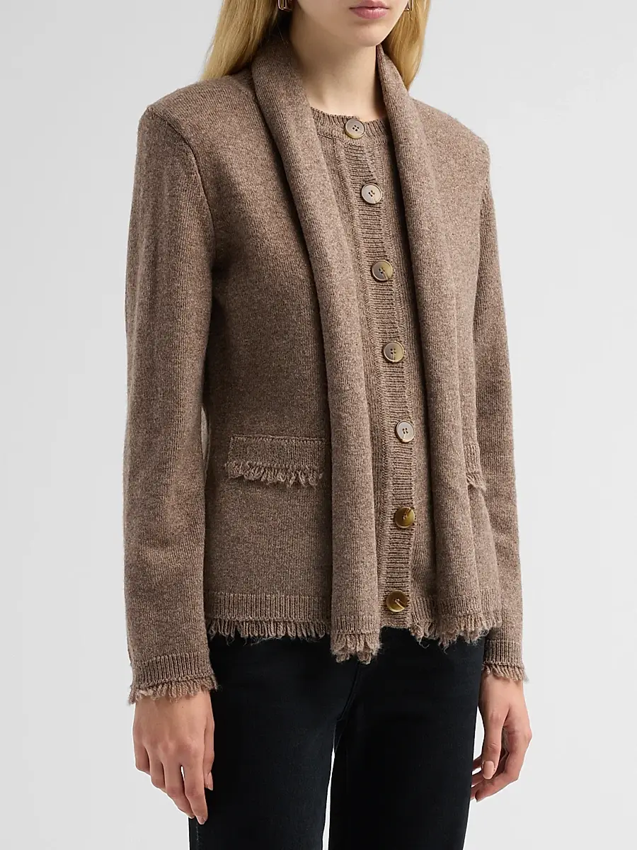 Kobi Halperin Women's Gracie Wool-Blend Scarf Cardigan | Thumbnail 4